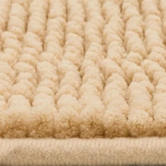 Room Essentials Chenille Bath Runner Mat Rug Tan - Picture 2 of 7